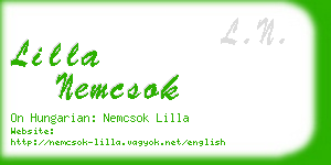 lilla nemcsok business card